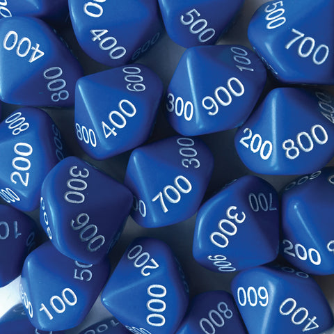 Decahedral hundreds dice (000-900)