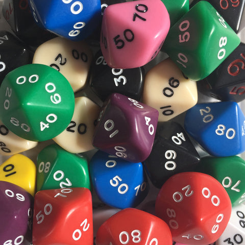 Decahedron tens dice (00-90)